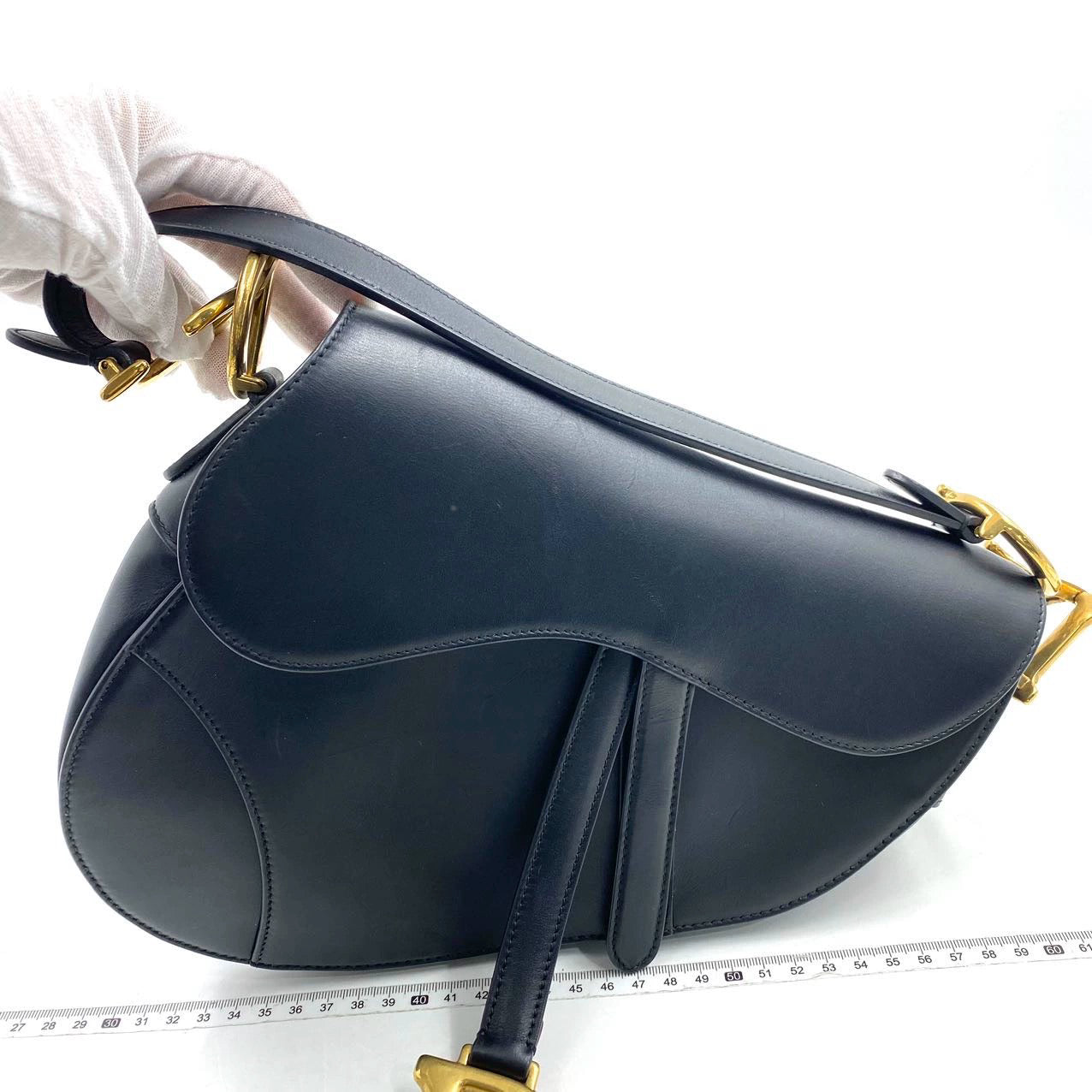 Dior Saddle Medium leather Black Smooth Leather