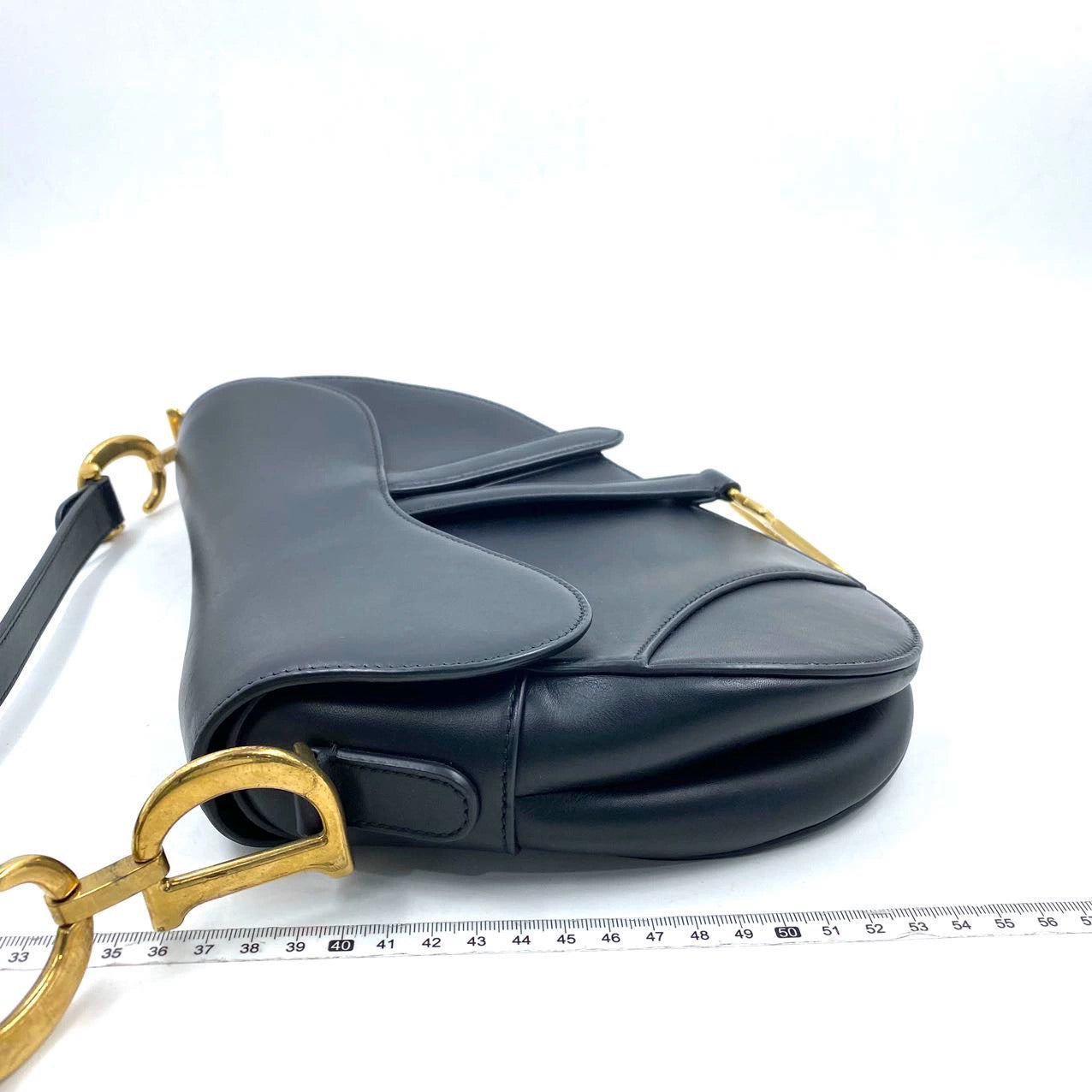 Dior Saddle Medium leather Black Smooth Leather