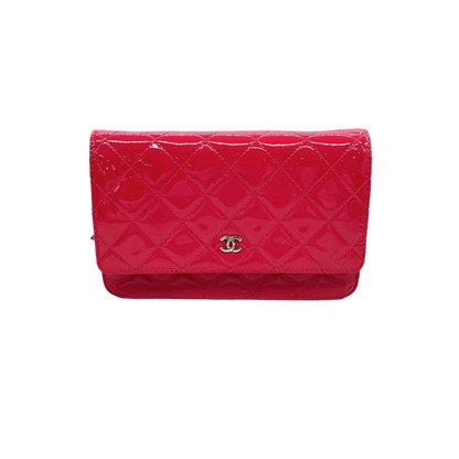 Chanel Classic WOC Wallet on Chain Fuchsia Patent Leather