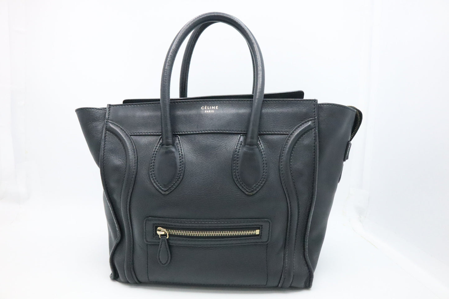 Celine Mini Luggage in Black Leather