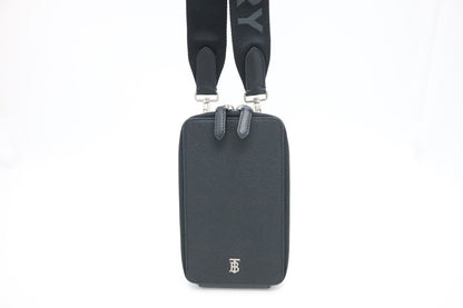 Burberry Phone Bag in Black Leather