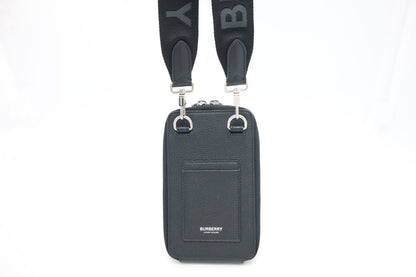 Burberry Phone Bag in Black Leather