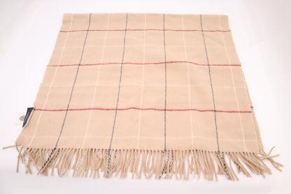 Burberry Scarf in Beige Checked New Wool