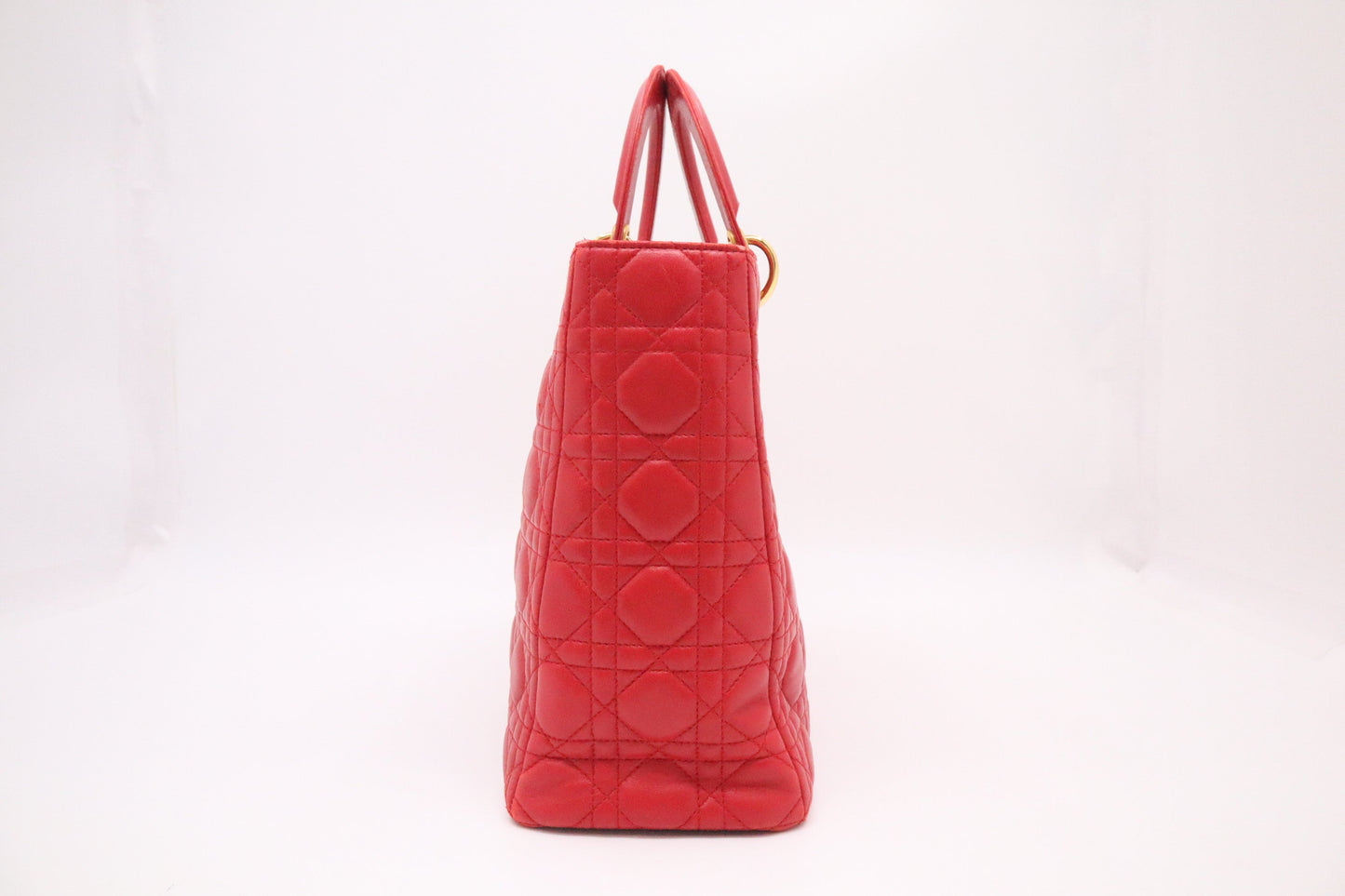Dior Lady Dior Large in Red Cannage Leather