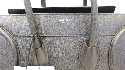 CELINE Drummed Leather Mini Luggage Tote Bag