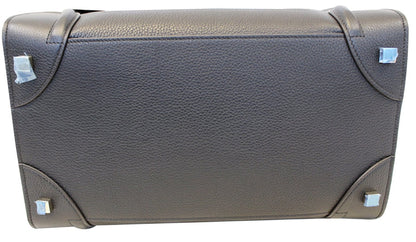 CELINE Drummed Leather Mini Luggage Tote Bag