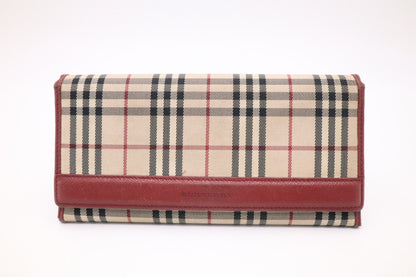 Burberry Bifold Long Wallet in Nova Check Canvas