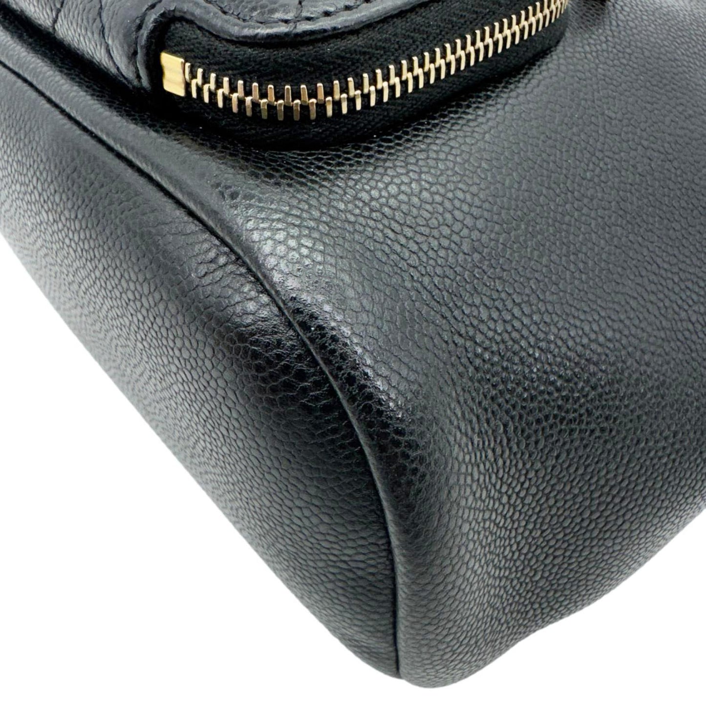 CHANEL Business Affinity Caviar Quilted Leather Drawstring Bucket Bag Black