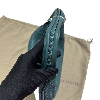 Bottega Veneta Hobo Bag Medium Lambskin leather Teal 45cm