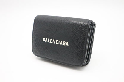 Balenciaga Compact Wallet in Black Leather