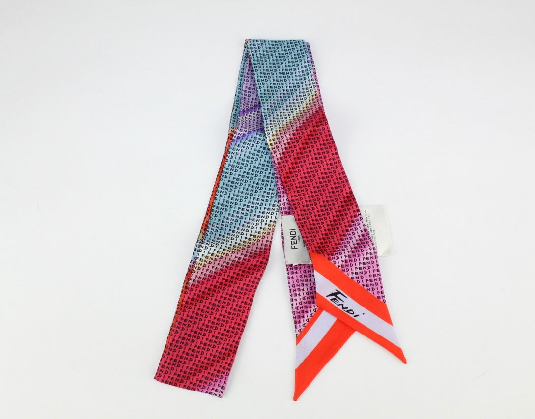 Fendi Wrappy Multicolor Silk Bandeau