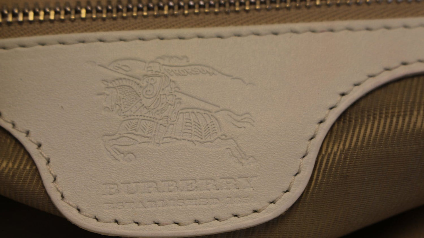 BURBERRY White Quilted Leather Montgomery Satchel Shoulder Bag - Last Call