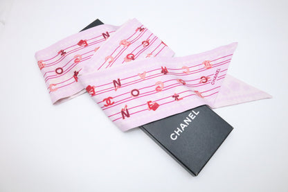 Chanel Scarf in Pink and Purple Silk