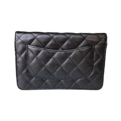 Chanel Wallet on Chain WOC Black Caviar Leather with Gold hardware