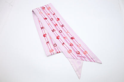 Chanel Scarf in Pink and Purple Silk
