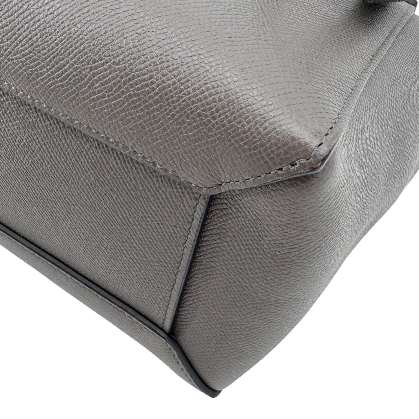 CELINE Micro Belt Grained Leather Shoulder Bag Grey