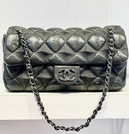 CHANEL Bubble Flap Lambskin Bag