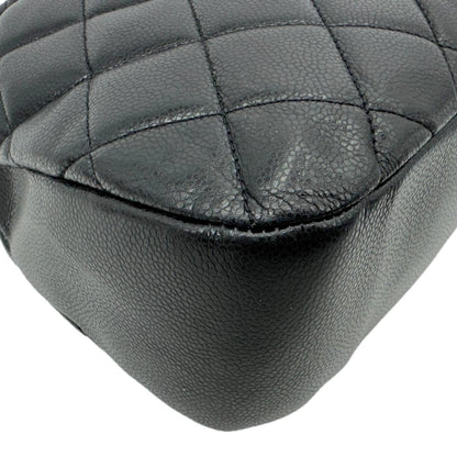 CHANEL Timeless CC Soft Quilted Caviar Leather Tote Bag Black