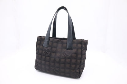 Chanel New Travel Line Tote Bag in Black Canvas