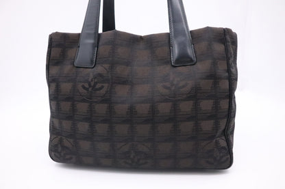 Chanel New Travel Line Tote Bag in Black Canvas