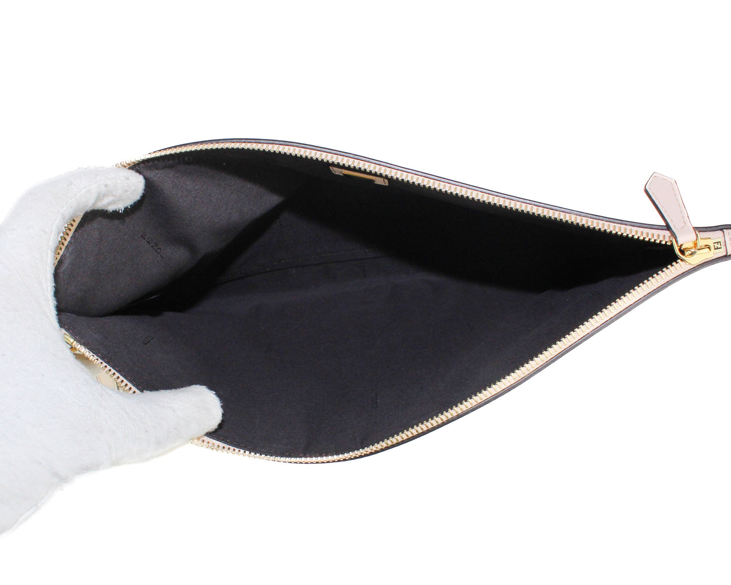 Fendi Large Flat Pouch in Pink Leather
