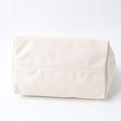 BALENCIAGA Tote Bag 692068 Canvas, Leather White x black Jumbo Small Tote Bag Women