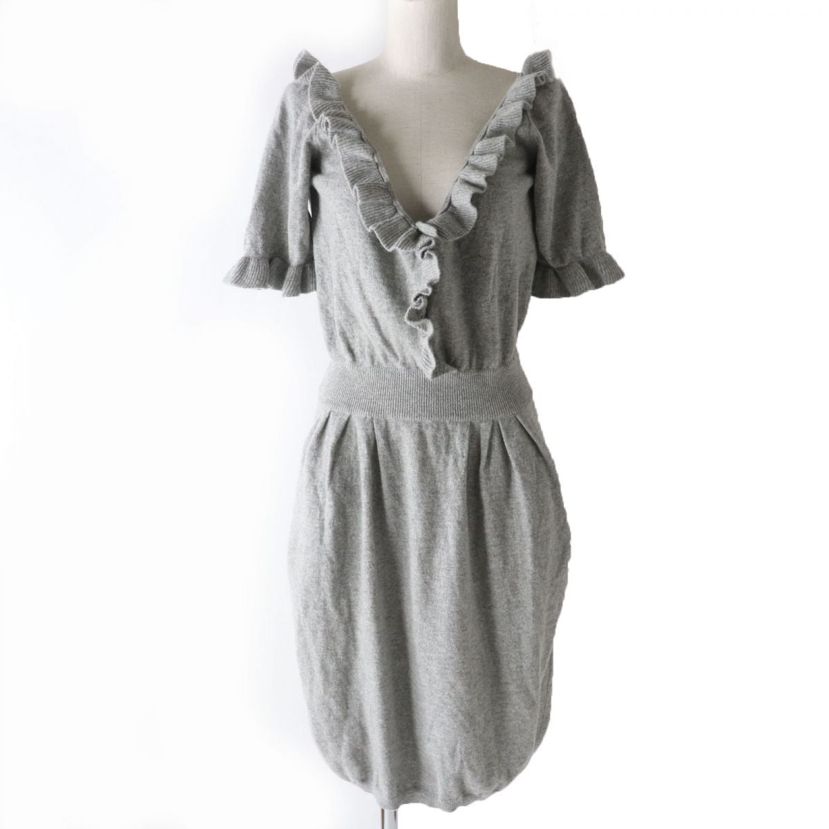 Christian Dior one piece Outer material: 70% wool, Outer material: 30% cashmere gray Women 46