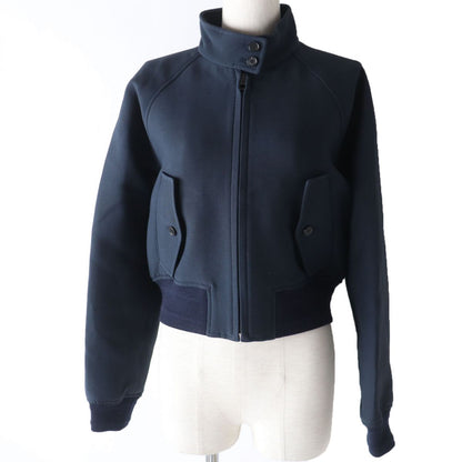 Christian Dior Blouson Outer: 77% wool, Outer: 23% silk, Lining: 100% silk, Part: 44% wool, Part: 44% acrylic, : 10% nylon, : 2% polyurethane Dark navy Women 42