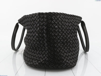 Bottega Veneta Cabat Large Intreccio Leather Tote Bag Black 40cm