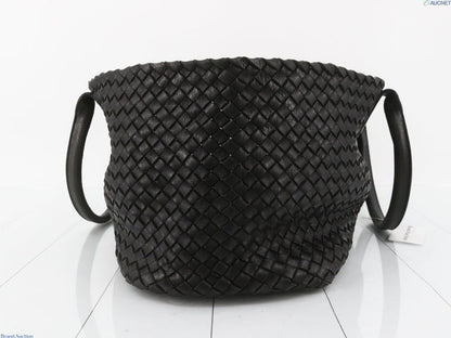 Bottega Veneta Cabat Large Intreccio Leather Tote Bag Black 40cm