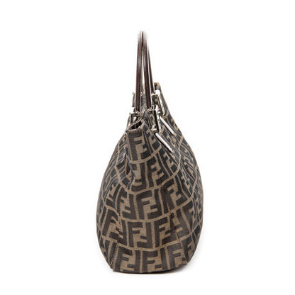 Fendi Vintage FF Handle Tote Zucca Canvas Small