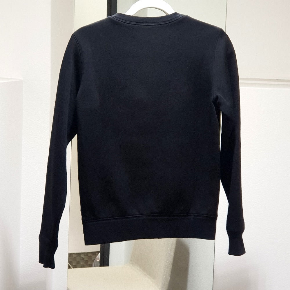 CHANEL sweat P52492 Cotton, Wool Black x blue 15B camellia decoration Shoulder zipper Women 36