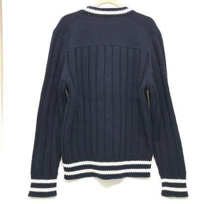 Dior sweater 033M630AT171 wool Navy x white logo Sean Stussy mens XXL