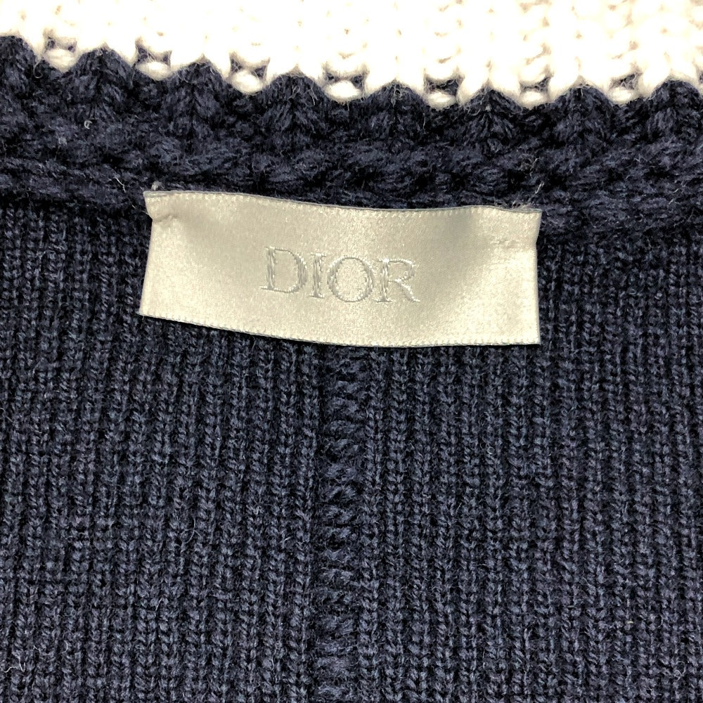 Dior sweater 033M630AT171 wool Navy x white logo Sean Stussy mens XXL