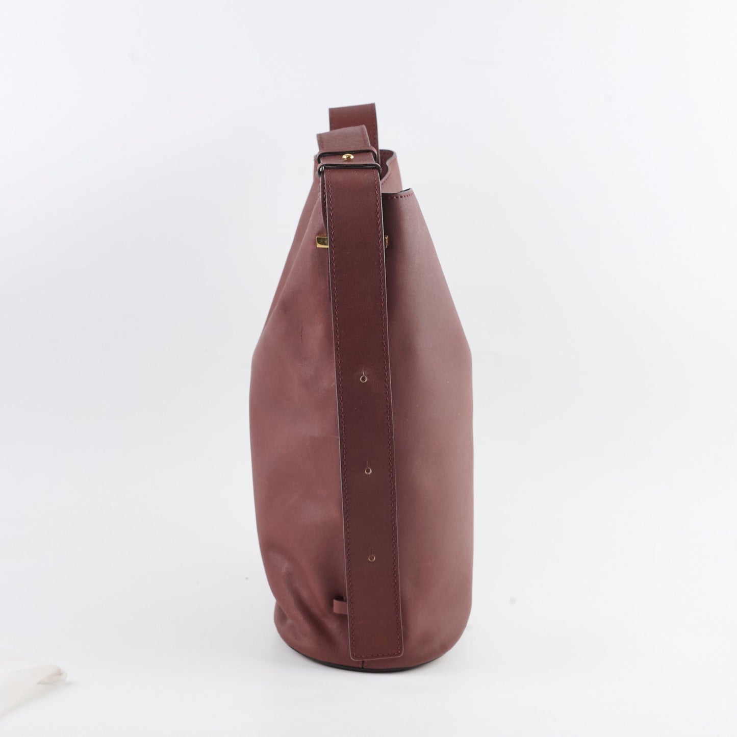 Luxury CELINE Vintage Bucket Bag Burgundy
