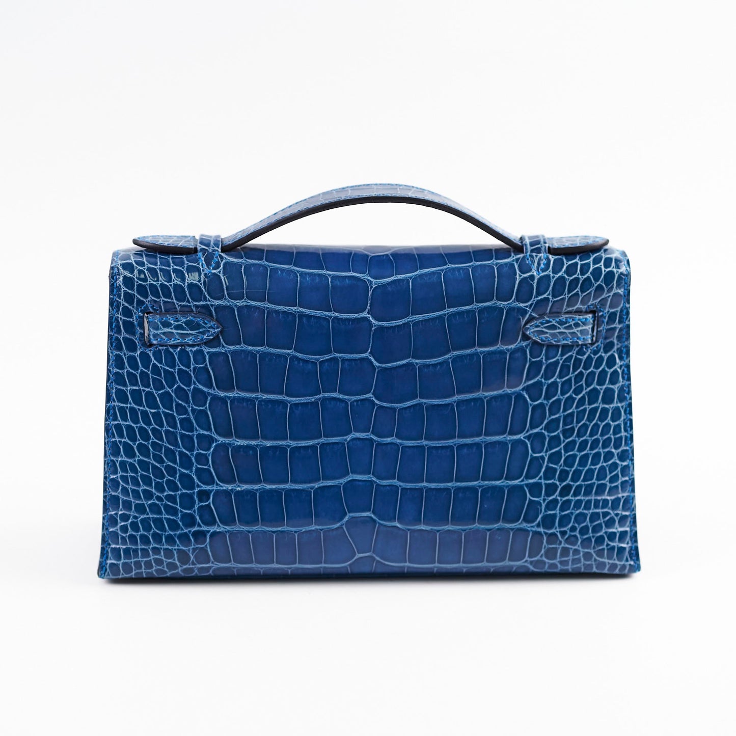 Hermes Kelly Pochette Shiny Alligator 7Q Mykonos C Stamp