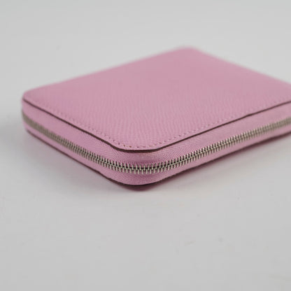 Hermes Silk in Compact Wallet Mauve Sylvestre