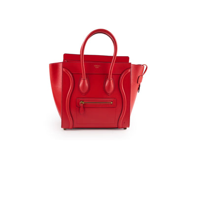 Luxury CELINE Luggage Micro Red