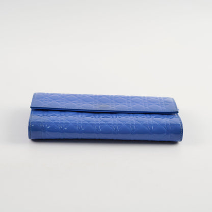 Christian Dior Wallet on Chain WOC Blue Patent