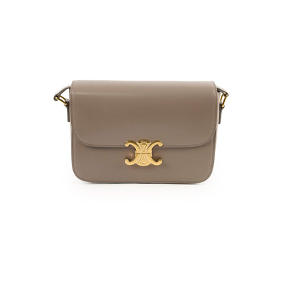 Luxury CELINE Classique Medium Triomphe Bag Pebble