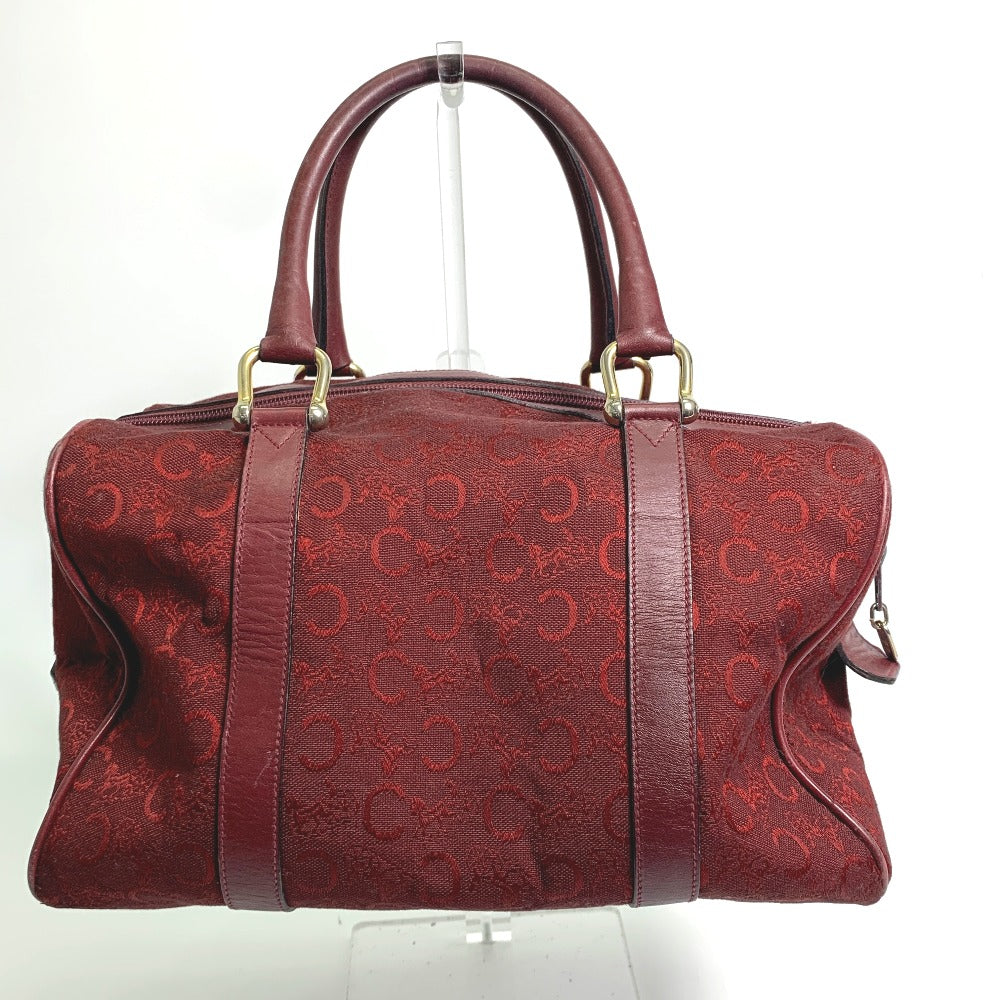 CELINE Boston Duffel bag Canvas / leather Red C Macadam Carriage vintage Women