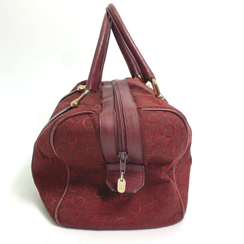 CELINE Boston Duffel bag Canvas / leather Red C Macadam Carriage vintage Women