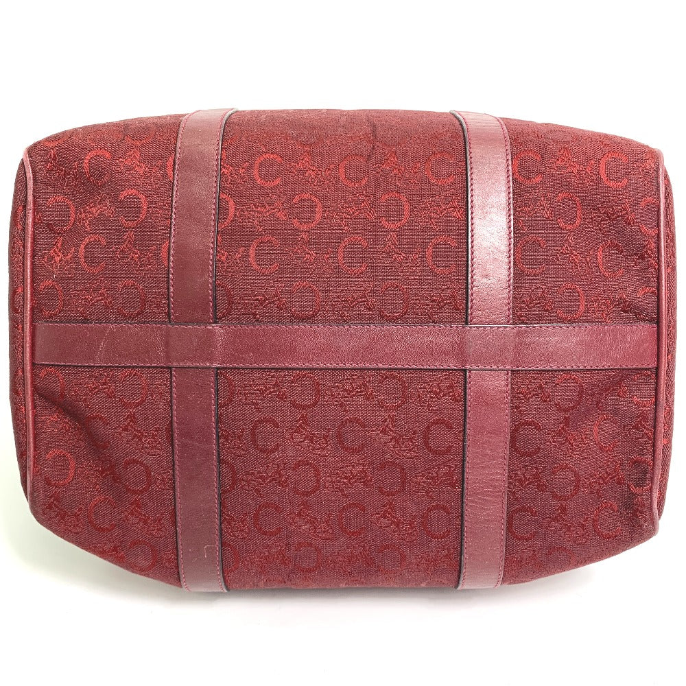 CELINE Boston Duffel bag Canvas / leather Red C Macadam Carriage vintage Women