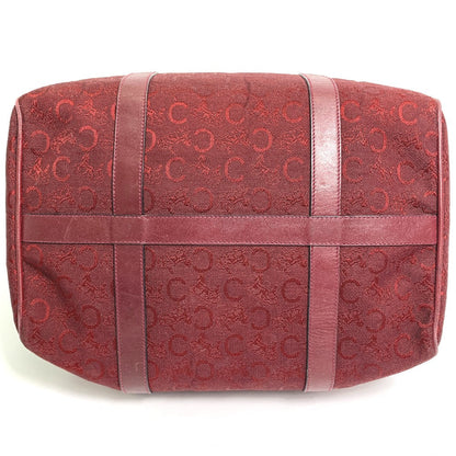CELINE Boston Duffel bag Canvas / leather Red C Macadam Carriage vintage Women