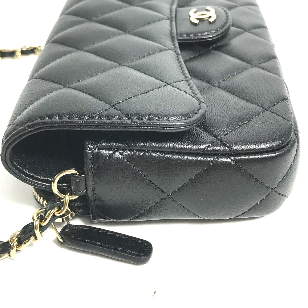 CHANEL Shoulder Bag AP2096 lambskin black COCO Mark Phone Case Wallet CC Matrasse Chain wallet Women