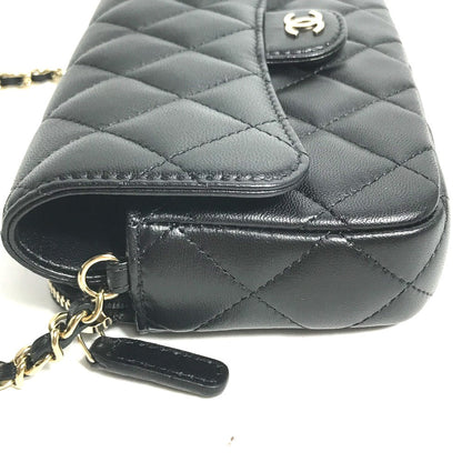 CHANEL Shoulder Bag AP2096 lambskin black COCO Mark Phone Case Wallet CC Matrasse Chain wallet Women
