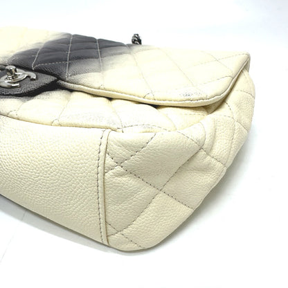 CHANEL Shoulder Bag Caviar skin White type CC COCO Mark Matrasse quilting