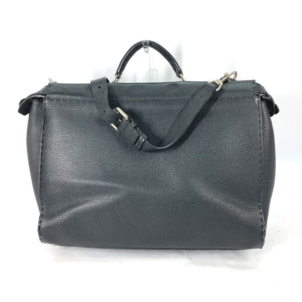 FENDI Business bag 7VA388 leather black Celeria Peekaboo