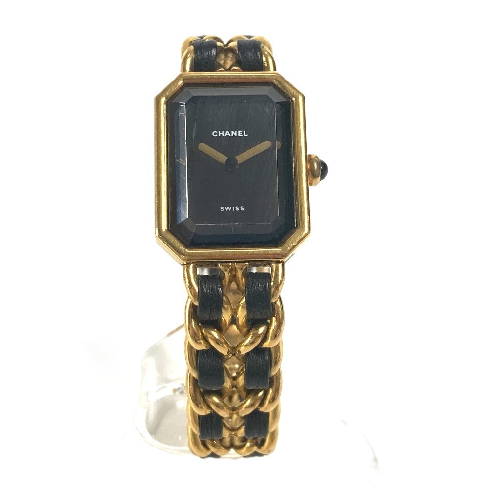 CHANEL Watches Quartz Metal, Leather black Premiere black dial Women L