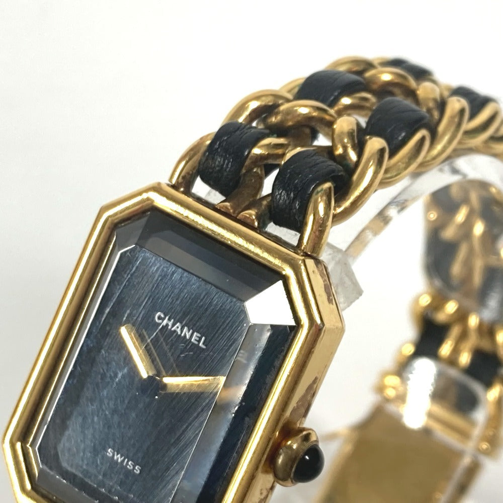 CHANEL Watches Quartz Metal, Leather black Premiere black dial Women L